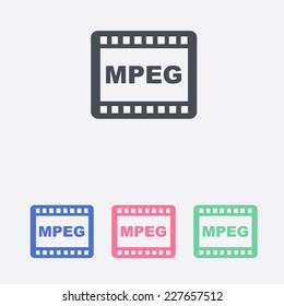 Video icon. Flat design style. Vector EPS 10.