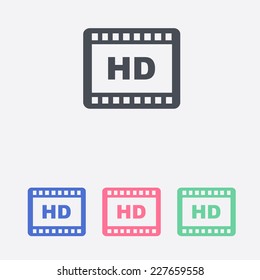 Video icon. Flat design style. Vector EPS 10.