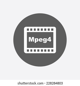 Video icon. Flat design style. Vector EPS 10.