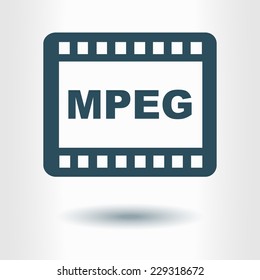 Video icon. Flat design style. Vector EPS 10.