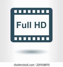 Video icon. Flat design style. Vector EPS 10.