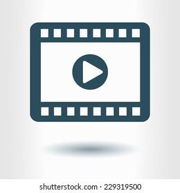 Video icon. Flat design style. Vector EPS 10.
