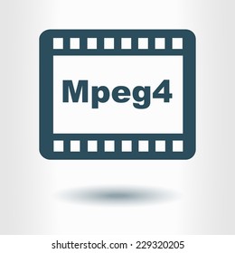 Video icon. Flat design style. Vector EPS 10.