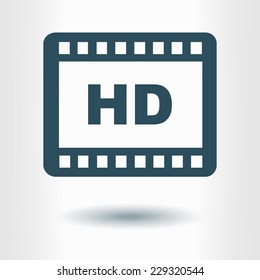 Video icon. Flat design style. Vector EPS 10.