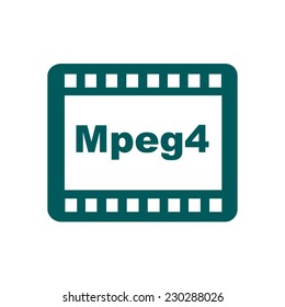 Video icon. Flat design style. Vector EPS 10.