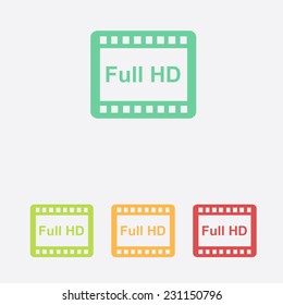 Video icon. Flat design style. Vector EPS 10.