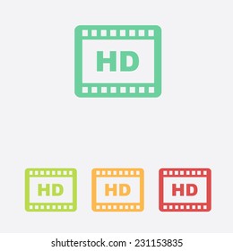 Video icon. Flat design style. Vector EPS 10.