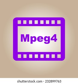 Video icon. Flat design style. Vector EPS 10.