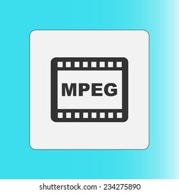 Video icon. Flat design style. Vector EPS 10.