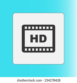 Video icon. Flat design style. Vector EPS 10.