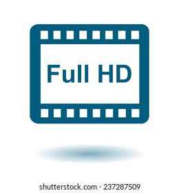 Video icon. Flat design style. Vector EPS 10.