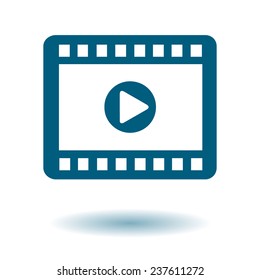 Video icon. Flat design style. Vector EPS 10.