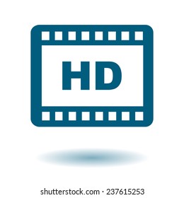 Video icon. Flat design style. Vector EPS 10.