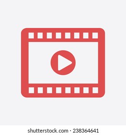 Video icon. Flat design style. Vector EPS 10.