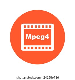 Video icon. Flat design style. Vector EPS 10.