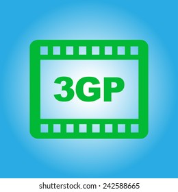 Video icon. Flat design style. Vector EPS 10.