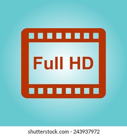 Video icon. Flat design style. Vector EPS 10.