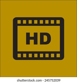 Video icon. Flat design style. Vector EPS 10.