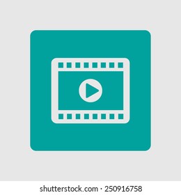 Video icon. Flat design style. Vector EPS 10.