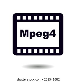Video icon. Flat design style. Vector EPS 10.