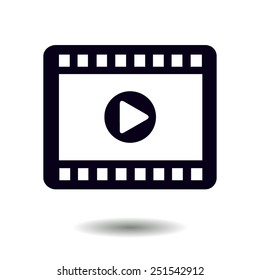 Video icon. Flat design style. Vector EPS 10.