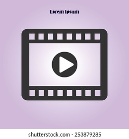 Video icon. Flat design style. Vector EPS 10.