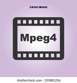Video icon. Flat design style. Vector EPS 10.