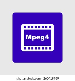 Video icon. Flat design style. Vector EPS 10.