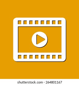 Video icon. Flat design style. Vector EPS 10.