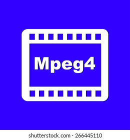 Video icon. Flat design style. Vector EPS 10.