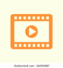 Video icon. Flat design style. Vector EPS 10.