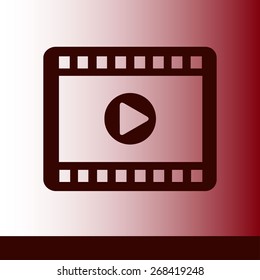 Video icon. Flat design style. Vector EPS 10.