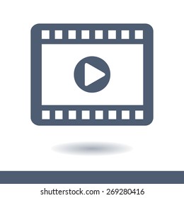 Video icon. Flat design style. Vector EPS 10.