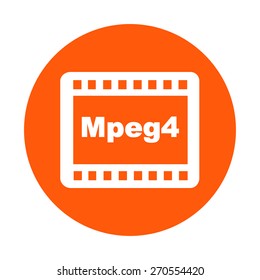 Video icon. Flat design style. Vector EPS 10.