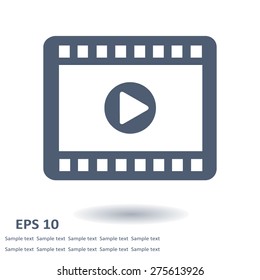 Video icon. Flat design style. Vector EPS 10.