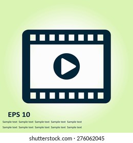 Video icon. Flat design style. Vector EPS 10.