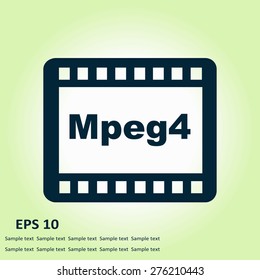 Video icon. Flat design style. Vector EPS 10.
