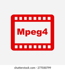 Video icon. Flat design style. Vector EPS 10.