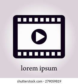 Video icon. Flat design style. Vector EPS 10.