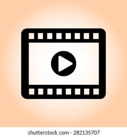 Video icon. Flat design style. Vector EPS 10.