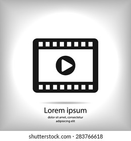 Video icon. Flat design style. Vector EPS 10.