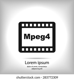Video icon. Flat design style. Vector EPS 10.