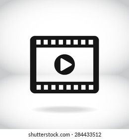 Video icon. Flat design style. Vector EPS 10.