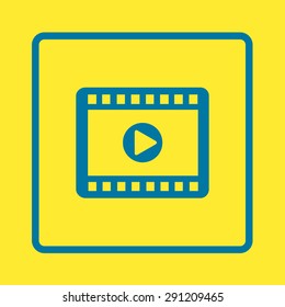 Video icon. Flat design style. Vector EPS 10.