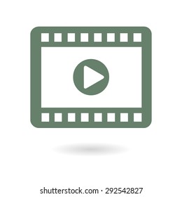 Video icon. Flat design style. Vector EPS 10.