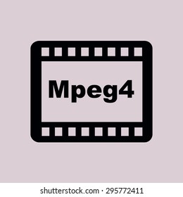 Video icon. Flat design style. Vector EPS 10.