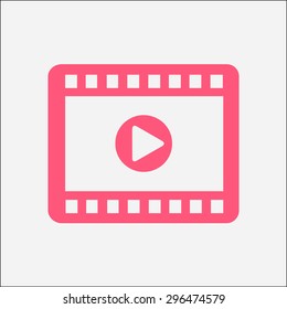 Video icon. Flat design style. Vector EPS 10.