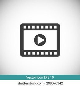 Video icon. Flat design style. Vector EPS 10.