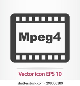 Video icon. Flat design style. Vector EPS 10.