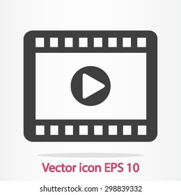 Video icon. Flat design style. Vector EPS 10.